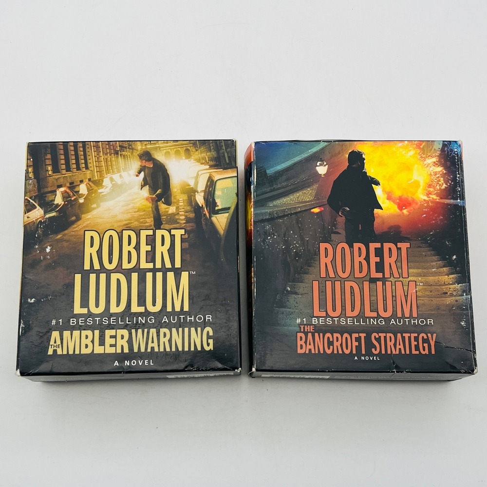Robert Ludlum Audiobook CD Lot 2 Ambler Warning Bancroft Strategy